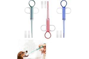 WANGENPING 3 sztuki dozowników na tabletki dla kotów, podajnik lekarstw, strzykawka wielokrotnego użytku, dla kotów i małych psów, do karmienia zwierząt domowych tabletkami