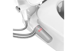 DEANIC Ultra Slim Bidet Attachment for Toilet UK, Non Electric Bidet Toilet Seat Attachment with Bidet Sprayer, Fresh Water Pressure, Cold Water