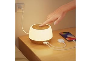 GÖRVITOR Görvitor Dotykowa lampka nocna ze ściemnianiem i funkcją ładowania 20 W, z 9 kolorami i 3 trybami, nocna lampka dla niemowląt i do karmienia, z funkcją timera, do sypialni, salonu i pokoju dziecięcego