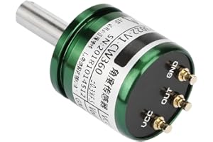 CANDEON Rotatable Hall Sensor, Drehbarer Hall Winkelsensor 0-360 Grad 0,088 ° Auflösung, 12 Bit Drehbarer Hall Sensor Hall-Effekt-Sensoren Hall-Effekt-Positionssensor, 0-5V Ausgang Vollkreis