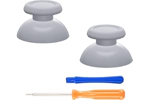 eXtremeRate Joystick pour ps5 Manette Accessoires,Stick Analogique pour ps4 Manette,Bâtons de Pouce-Gris Clair