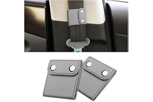 CGEAMDY Auto Sicherheitsgurt Versteller, Komfortables Universal Sicherheitsgurt Positionierer Relaxen des Schulterhalses Verriegelungsclips Autozubehör(Grau)