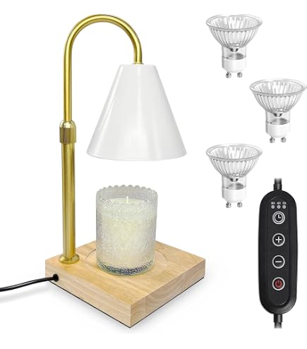 Lampada Scalda Candela In Vetro Con Timer E Dimmer – Riscalda Le Tue Candele In Barattolo Senza Fiamma, Design Moderno, Perfetta Per Camera E Soggiorno, Regalo Elegante