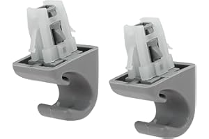 A ABSOPRO Crochet de fixation de support de clip de pare-soleil de voiture pour Toyota 4Runner Corolla Matrix RAV4 Land Cruiser Venza Yaris en plastique gris (ensemble de 2)