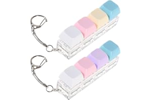 AMBEERT 2 PCS Keyboard Fidget Toy, Keyboard Fidget, Fidget Keyboard, Keychain Keyboard, Funny Stress Relief Toys for Adults Kids, Keyboard Fidget Clicker Decompression Gift for Boys Girls
