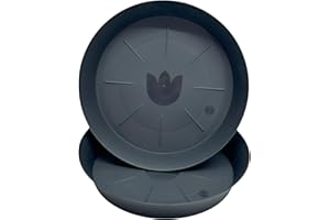 Growcery Plant Pot Saucers 30cm 35cm 40cm 45cm, plant trays for pots, drip tray, flower pot saucers, heavy duty plant pot trays, watering trays for plants (45CM, 1, Package Quantity)