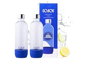 CO2 YOU CO₂ YOU 2 x Bubbla Carbonating Bottles (1 L – Bubbly Blue) – Reusable Replacement Set for Home Sparkling Water Machines – Safe, Stylish & Durable – Ensure Model Compatibility Before Buying