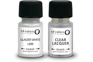 SD COLORS GLACIER BLANCO LS9R LS9R 2Y S9R Kit de reparación de bolígrafos de retoque 5 ml de color (pintura+laca)