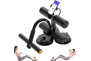 ‎KENSBRO Kensbro Tragbare Sit Up Bar, Selbstsaugung Sit Up-Bar mit Drie Saugnäpfe, Verstellbares Sit-Ups Assistent Gerät mit Handyhalterung für Home Gym