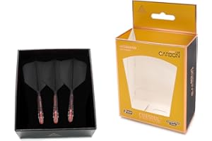 CUESOUL Rost T19 Carbone intégré Arbre de fléchette et Forme de Grande Aile de vol, Lot de 3