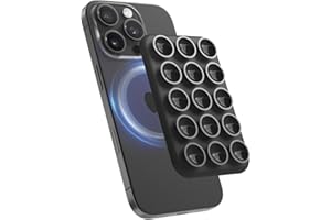 ‎ELAGO elago Magnetyczny uchwyt na telefon z przyssawką, kompatybilny z etui MagSafe - zdejmowany silikonowy uchwyt na iPhone, idealny do selfie i filmów bez użycia rąk na TikTok i Instagram (czarny)