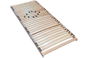 Coemo Stabiler 7-Zonen Lattenrost Basic starr 90 x 190 cm 26 Leisten |-Nicht verstellbar-| Duo-Kappen, Härtegrad einstellbar