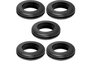 cyclingcolors 5x Durchgangstülle Gummitülle Kabeldurchführung Kabeltülle Tüllen schwarz ründ Ösenring elektrische Leiter Schutz Drähten Steckern Kabeln (D1 = 20 x d =16 x H1 = 2 mm)