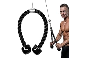 Corde Triceps Longue Nylon Poignée Câble Corde à Tirer Anti Glissement Ends de Caoutchouc Solide Accessoire de Triceps pour Homme Gym
