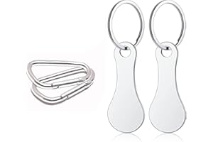 Luvadeyo Trolley per la spesa con chip, carrello per la spesa rimovibile, realizzato in acciaio inox