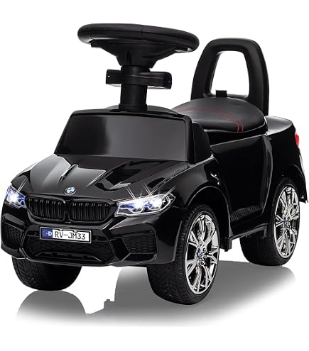 Porteur BMW M5 Pour Enfant Dès 12 Mois - Avec Musique, Klaxon, Coffre Et Lumière LED - Protection Anti-basculement, Pneus Silencieux - Charge Max 20 Kg