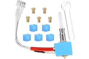 HIKUDIY Kit per stampante 3D Hotend per cobra anycubic, accessori per stampanti 3D, con 5 calzini in silicone e 5 ugelli in ottone da 0,4 mm, per stampante 3D Kobra