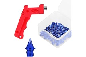 HAUTLLAIF Spikes aus Karbonstahl, 50 Stück, 0,47 g Spikes mit Spike-Schraubenschlüssel, Ersatzspikes für Leichtathletik, Sprinten oder Langlauf, 50 Stück