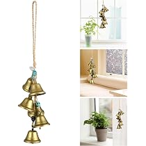 Carillon éolien Cloche De Sorcière - Fait Main, Corde De Lin Et Métal, 38 Cm - Décoration Jardin, Balcon, Cadeau