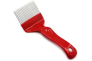 FARM & RANCH MasXirch Beekeeping Tool, Bee Keeping Uncapping Fork with 21 Tines, Stainless Steel Bee Keeping Beekeeper Tool (Straight)
