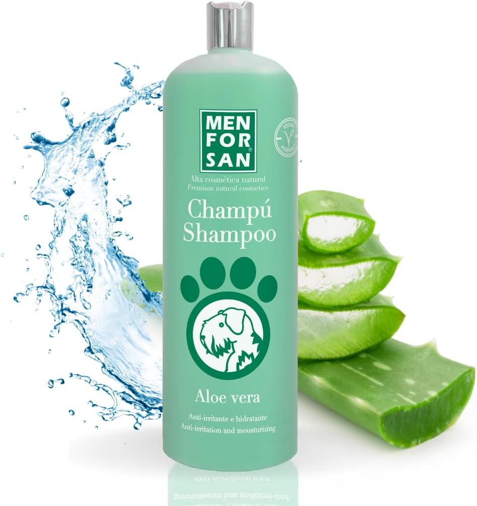 MENFORSAN Champú Aloe Vera para Perros | Hidrata en profundidad | Acción Anti Irritaciones y Anti Eczemas | 100% Natural | Herbácea | 1L