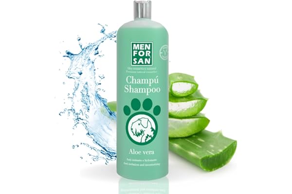 MENFORSAN Champú Aloe Vera para Perros | Hidrata en profundidad | Acción Anti Irritaciones y Anti Eczemas | 100% Natural | Herbácea | 1L