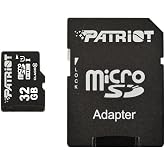 Patriot LX Series High Speed Micro SDXC Class 10 UHS-I bis zu 70 MB/s aktarım hızları &ndash; parent asın 32 GB Siyah PSF32GMCSDHC1