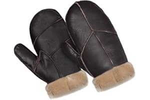 Harssidanzar Męskie rękawiczki na zimę, jagnięce futro, z podszewką, ciepłe rękawiczki z prawdziwej skóry KM054EU