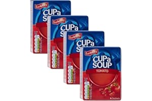 AQUA THOUGHTS Official Batchelor Cup a Soup Tomato 16 Sachets | Cup Soup for Lunch or Dinner 4 x Boxes Multi pack deal, Tomato Soup, Cuppa Soup, Tomato soup cup