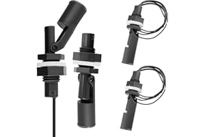 CJMUQHEHH 2 Pièces 220V Capteurs de Niveau de Liquide d'eau, PP Interrupteur à Flotteur à Montage Latéralb, Capteur de Flotteur Liquide Horizontal pour Piscine Fish Tank Aquarium, Facile à Installer