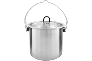 Tatonka Pot Set BC 1.4 L - Olla alta para exteriores de acero inoxidable con cuenco, asa para colgar, escala de volumen y tapa, 1,4 litros, diámetro de 13 x 13,5 cm