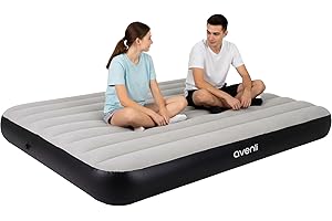 ‎AVENLI AVENLI Luftmatratze Luftbett Camping für 2 Personen 203x152x25cm aufblasbare Matratze Gästebett weiche Liegefläche mit beflockter Oberfläche Reise-Bett für Camping & Zuhause