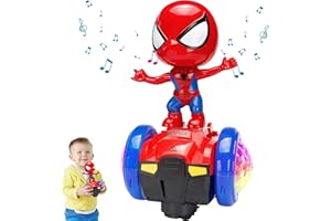 YISKY Spider Juguete Vehículo, Vehículo Spider, Electric Light Music 360° Rotating Cool Balance, Juguete de Coche Spider, Spider Plásticos Coches de Juguete, Juguete de Spider para Niños