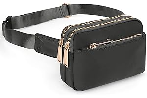 UTO Marsupio Donna Sportivi Marsupio per Uomo o Donna Borsa Cintura leggero nylon impermeabile e Grande Capacità con 3 tasche con zip per Running Corsa Ciclismo