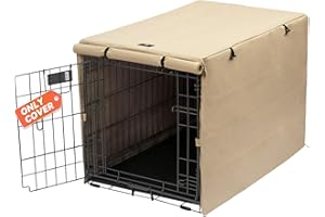 X-ZONE PET Double Door Dog Crate Cover - Polyester Pet Kennel Cover (Fits 24 30 36 42 48 inches Wire Crate)