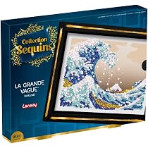 Lansay Collection Sequins – La Nuit Étoilée Van Gogh – Kit Tableau à Sequins Étincelant 14 Ans+