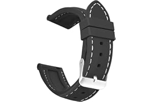 OLLREAR Unisex Gomma Cinturini Orologi 8 colori e 5 formati Cinturini di Ricambio in Silicone per Uomo e Donna Impermeabile Cinturino Smartwatch Larghezza 16mm, 18mm, 20mm, 22mm, 24mm