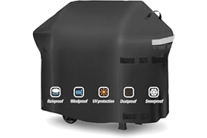 BBQ-YUMMY 7138 Grill Abdeckung für Weber Spirit 200 Serie, Spirit E210, S210, E21 2 Brenner Grillgas, Anti-Fade wasserdichte UV-beständige Gas Grill Abdeckung 600D Heavy Duty BBQ Grillabdeckung