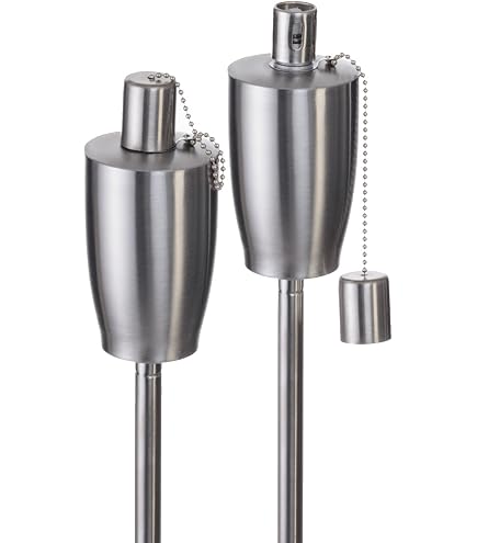 2 Stück Outdoor Dekorative Beleuchtung Edelstahl Tischfackel