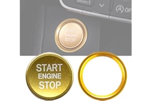 Youzzei Audi Start Stop Knopf Abdeckung, Auto Motor Start Stop Knopf für Audi A4 A5 A6 A7 A8 Q3 Q5 Q7 Startknopf Abdeckung, Verbessert Aluminiumlegierung Dekor audi q5 Aufkleber - Golden