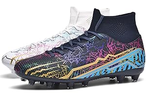 WOWEI Zapatillas de Fútbol Hombre Profesionales Zapatos de Fútbol para Hombre Niños Unisex Aire Libre Botas de Fútbol Atletismo Training Ligero Tacos Deporte