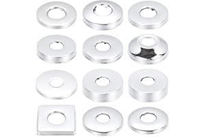 JRJUBB 2 rosette di copertura in acciaio inox Ø 25 mm (3/4"), rosetta in acciaio inox, rosette per rubinetti, radiatori (argento, 80 x 25)