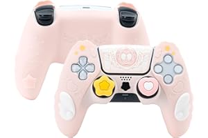 GeekShare Funda Protectora para Controlador PS5 para PlayStation 5 Wireless Controller Antideslizante de Silicona Controladores Skin Grips Set - Star Wings Series