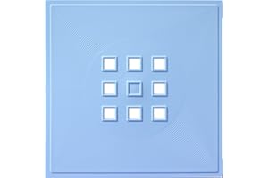 Dekaform Designer Regaltür als Fach-Einsatz, Regalsysteme mit Mass ca. 33,6cm x 33,6cm, Tür selber einbauen mit Anleitung für Ikea Regal Expedit Kallax Nornäs - Würfel Flexi - XXXL Lutz - Quelle Raumteiler - Sonderfarbe (Hellblau)