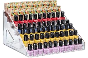 LOMUG Przechowywanie lakieru do paznokci, 7 warstw akrylowego lakieru do paznokci, stojak na lakier do paznokci, pudełko do przechowywania szminek, perfum, kosmetyków, regał do toaletki, łazienki