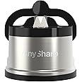 AnySharp Pro Affilacoltelli (Metal) con Ventosa, Metallo Spazzolato