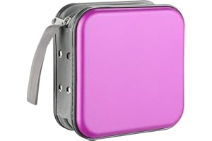 LIOVODE Estuche para DVD, 48 Capacidad para CD, portátil, Soporte para CD, de plástico Duro, Organizador para Coche
