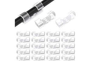 WILLKOMMEN 20 Pieces Strong Self-Adhesive Plastic Cable Clips Wire Clips-30 * 10 * 10mm Transparent-Suitable for Car, Home and Office