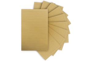 CZAKOMIX 100 Fogli di Carta da Lettere, Carta Stampante Marrone, Design A Linee Orizzontali, 21*14,4 cm, Cartas Vintage, per Corrispondenza Quotidiana, Auguri per le Vacanze, Biglietti Regalo, Inviti