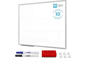 ‎ALLBOARDS TM IDEA Reihe Flex Magnetisches Whiteboard 100x80 cm Magnettafel kratzfest und trocken abwischbar mit 2 Whiteboard Stifte, 6 Magnete und 1 Whiteboard Schwamm, für Schule, Haus und Büro